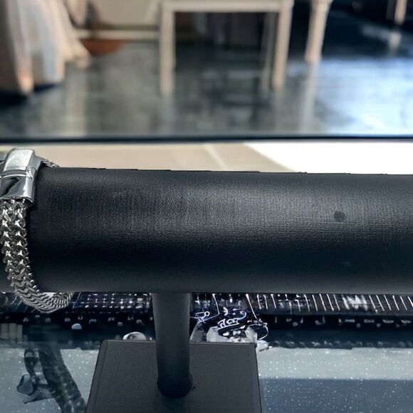 Bracelet Bar l Black l Leatherette l  Medium - 10”  l New - Picture 5 of 11